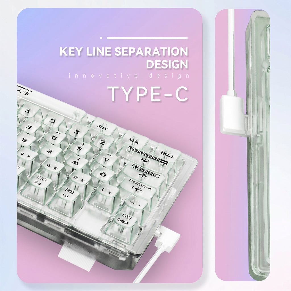 EYOOSO Z94 94-Key Transparent Mechanical Gaming Keyboard