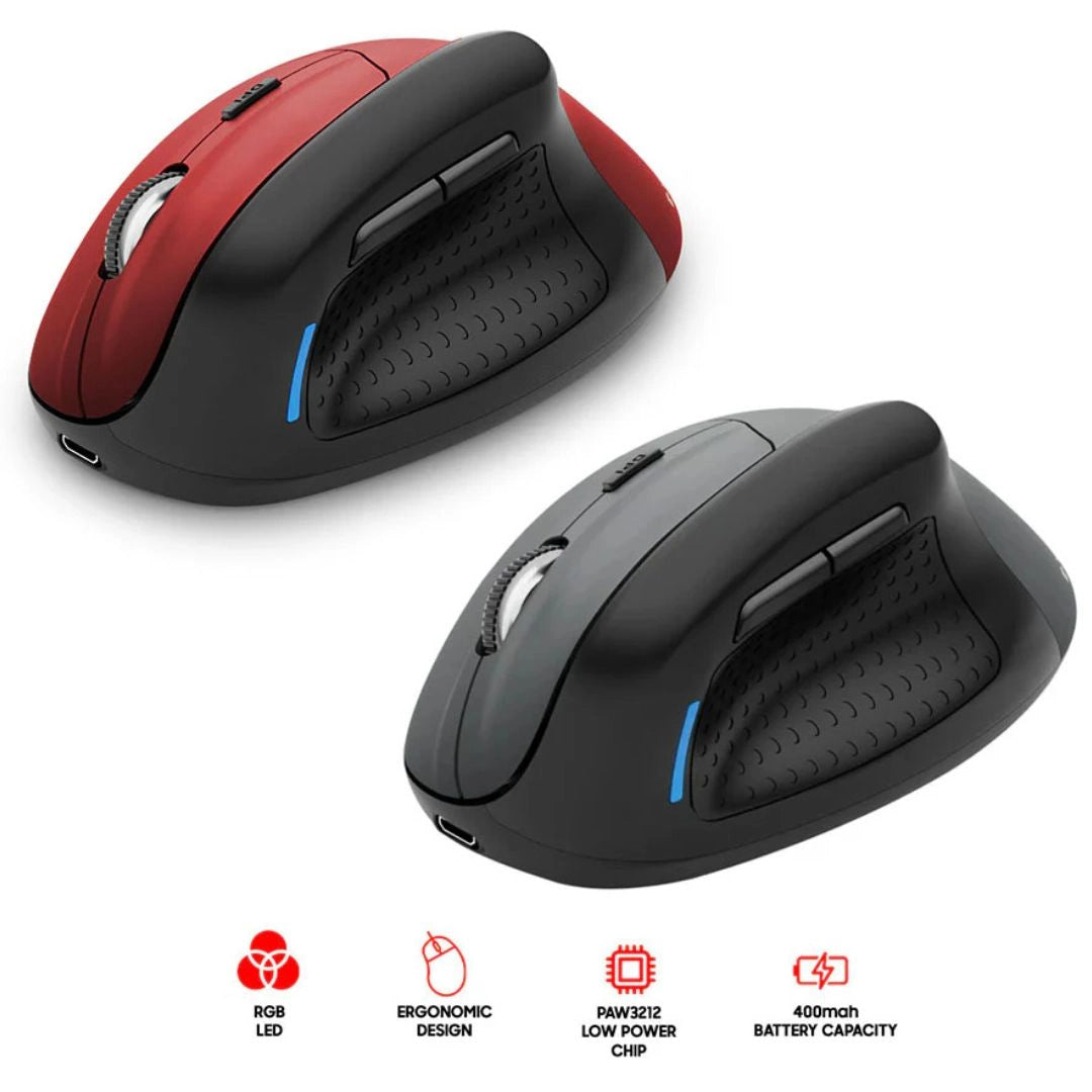 E-YOOSO X-45 Tri-Mode Wireless Ergonomic Mouse Black