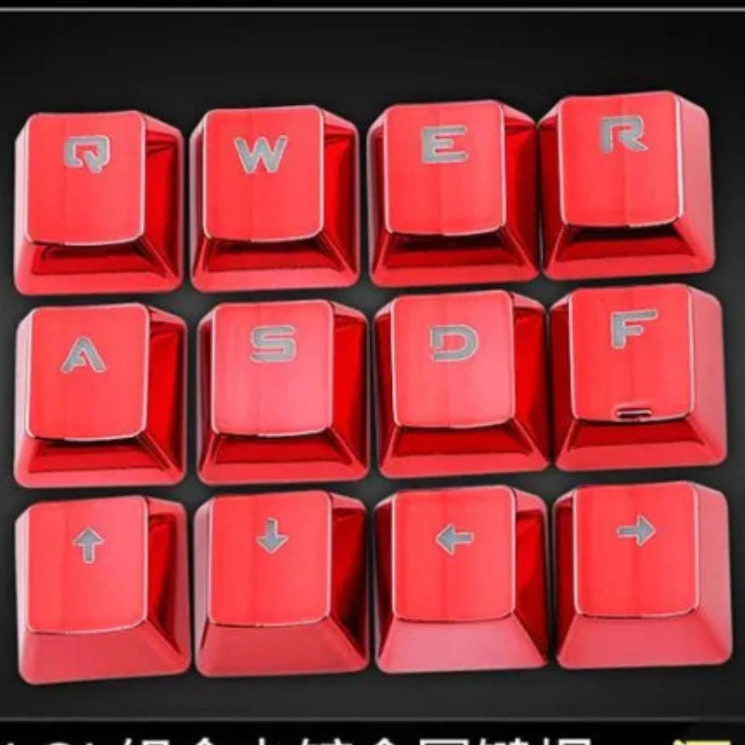 E-YOOSO 12Pcs PBT Metal Keycaps for Mechanical Keyboard