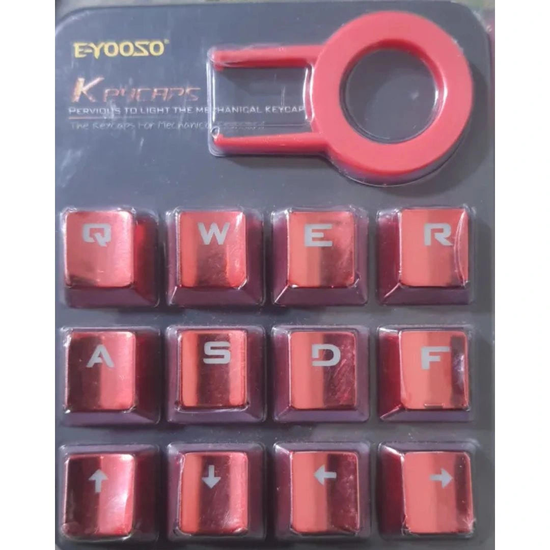 E-YOOSO 12Pcs PBT Metal Keycaps for Mechanical Keyboard