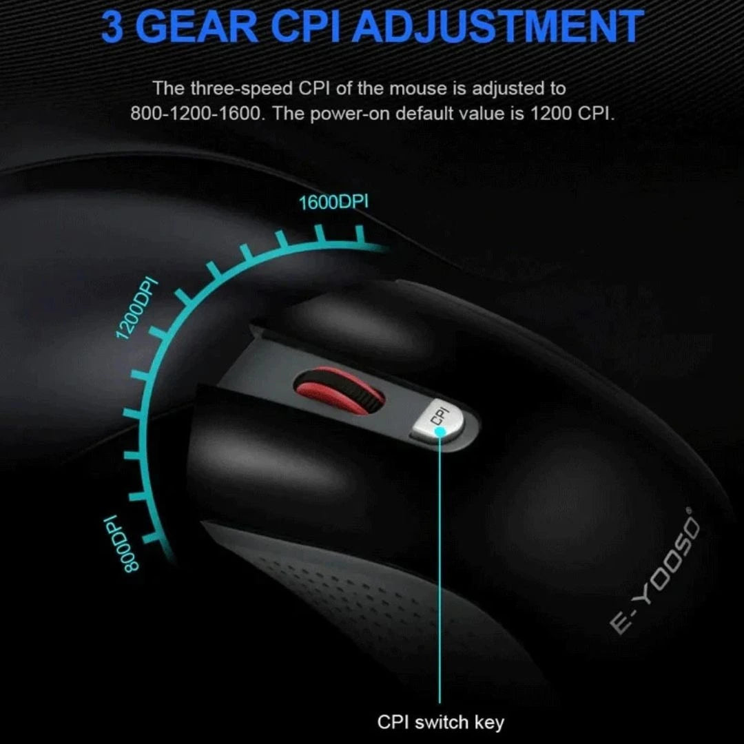 E-YOOSO E-1030 Wireless Optical Mouse – Ergonomic & Reliable