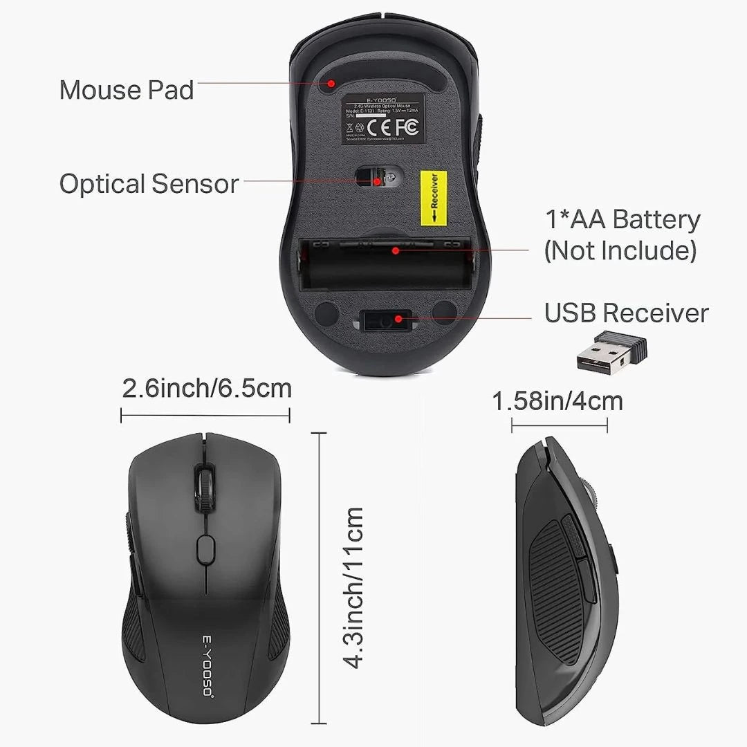 E-YOOSO E-1131 Wireless Mouse with 4800 DPI Control
