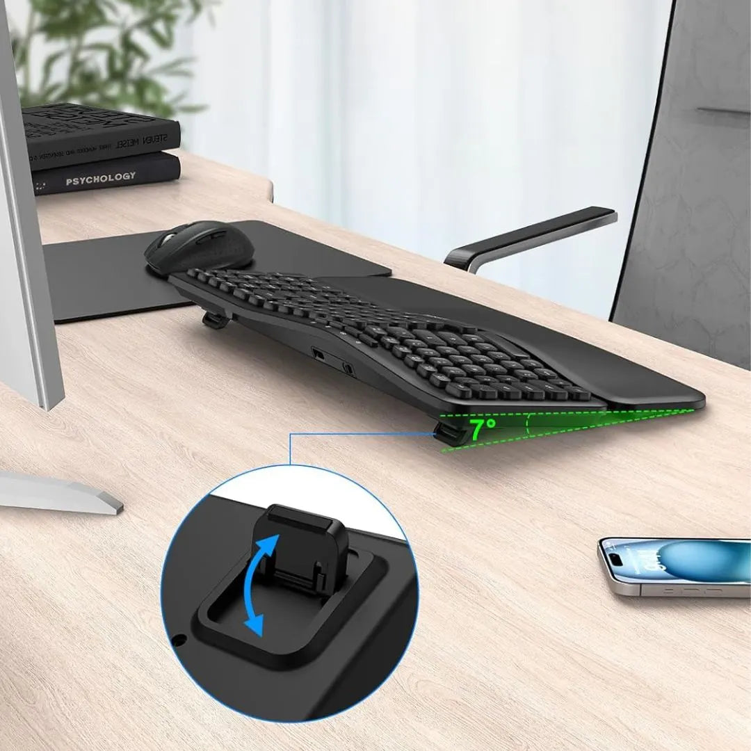 E-YOOSO E-757 Wireless Ergonomic Keyboard & Mouse Combo