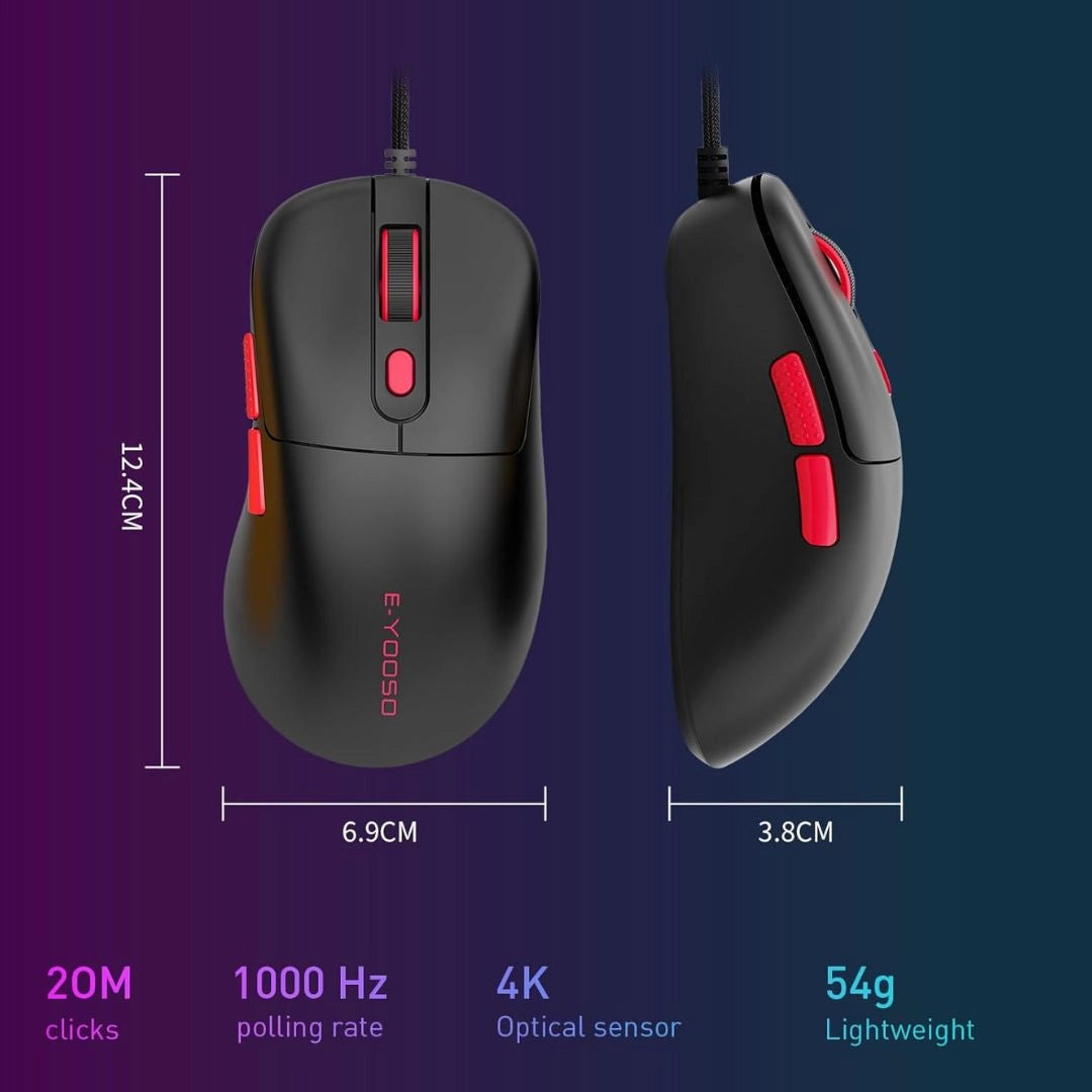 E-YOOSO X-51 Gaming Mouse with Adjustable DPI & Macro