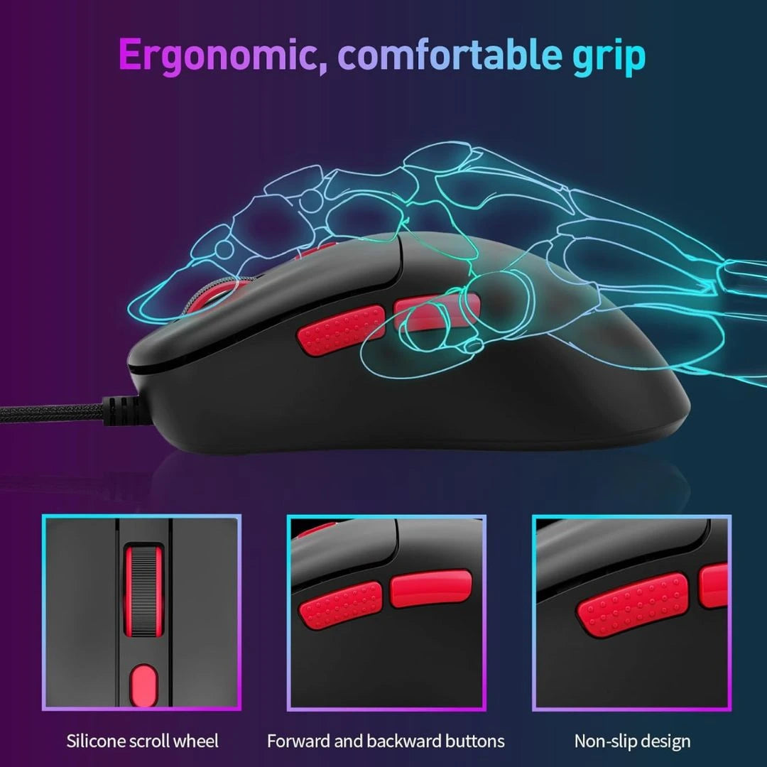 E-YOOSO X-51 Gaming Mouse with Adjustable DPI & Macro