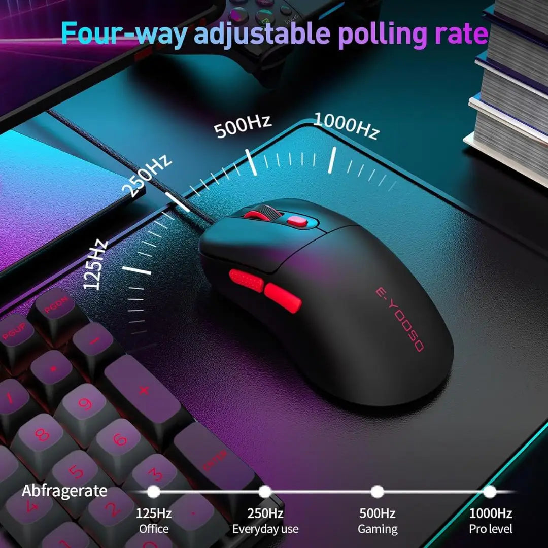 E-YOOSO X-51 Gaming Mouse with Adjustable DPI & Macro