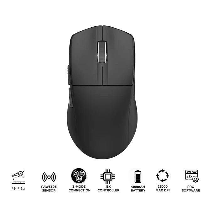 E-YOOSO X-44 Pro Black 4K Wireless 26000 DPI Gaming Mouse