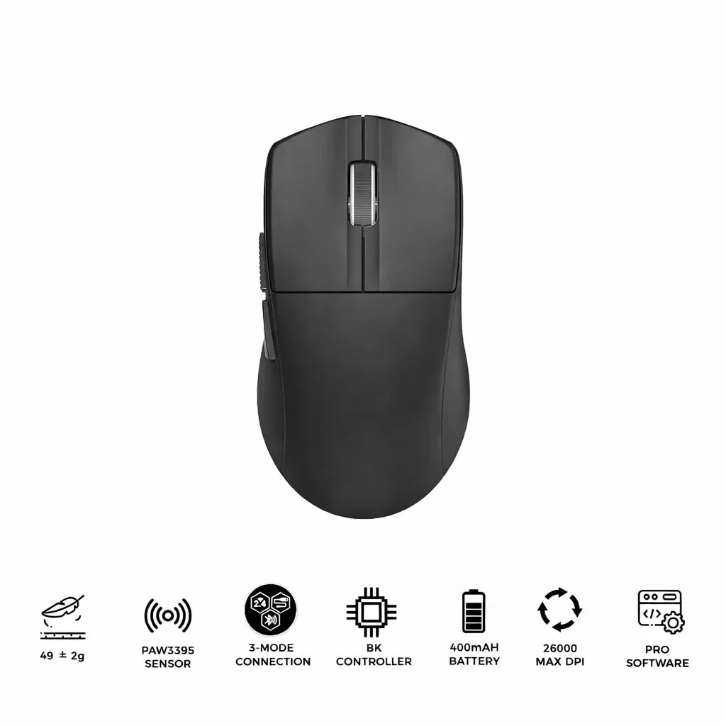E-YOOSO X-44 Black 1K Wireless 26000 DPI Gaming Mouse