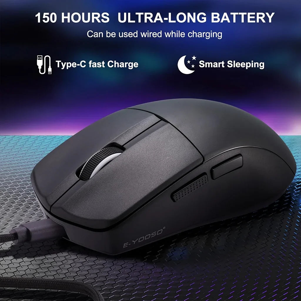 E-YOOSO X-44 Pro Black 4K Wireless 26000 DPI Gaming Mouse