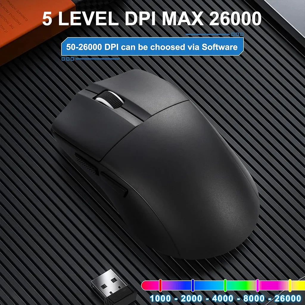 E-YOOSO X-44 Pro Black 4K Wireless 26000 DPI Gaming Mouse