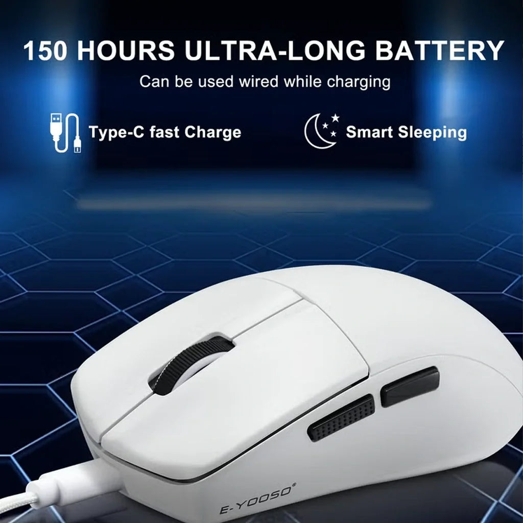 E-YOOSO X-44 White 4K Wireless Lightweight Gaming Mouse