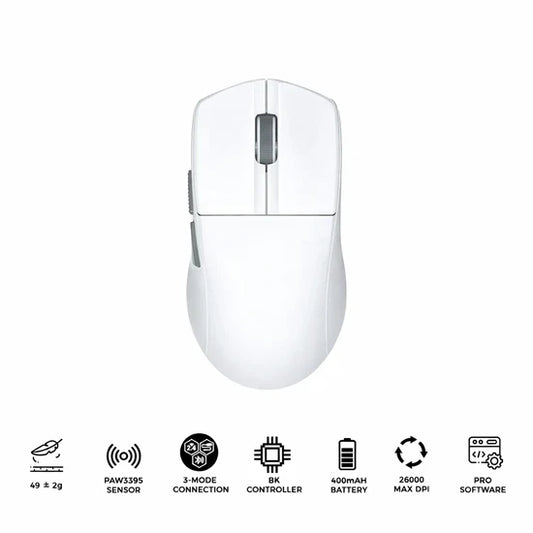 E-YOOSO X-44 White 1K Wireless 26000 DPI Gaming Mouse