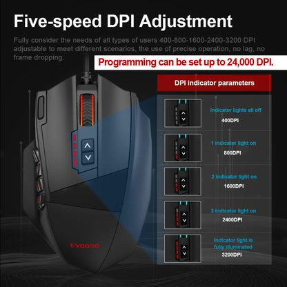E-YOOSO X-39 Pro RGB Gaming Mouse 16400 DPI Programmable