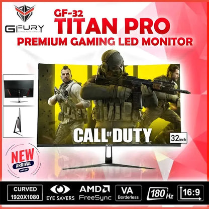 GFury GF-32″ Titan Pro FHD 180Hz Curved Gaming Monitor
