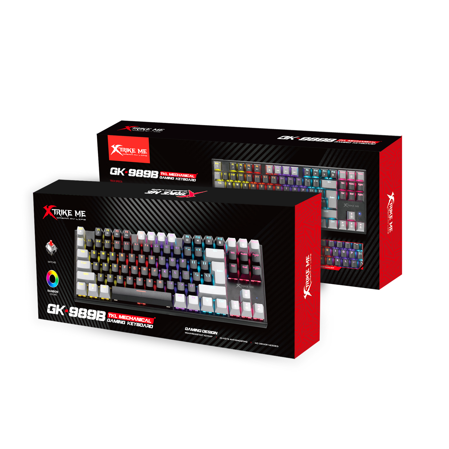 XTRIKE ME GK-989 A WIRED KEYBOARD TKL MECHANICAL GMING KEYBOARD
