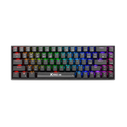 Xtrike Me Gk-994w Rgb 68 Key Bt 2.4ghz Wireless Gaming Keyboard Black