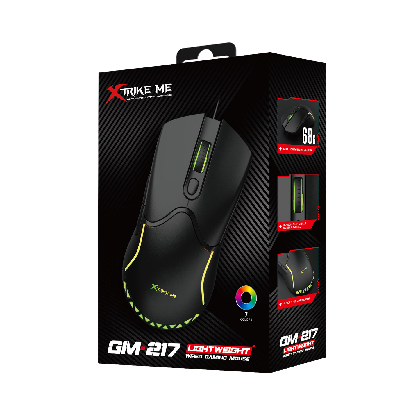 Xtrike Me Gm-217 Rgb Gaming Usb 6 Buttons Wired Mouse