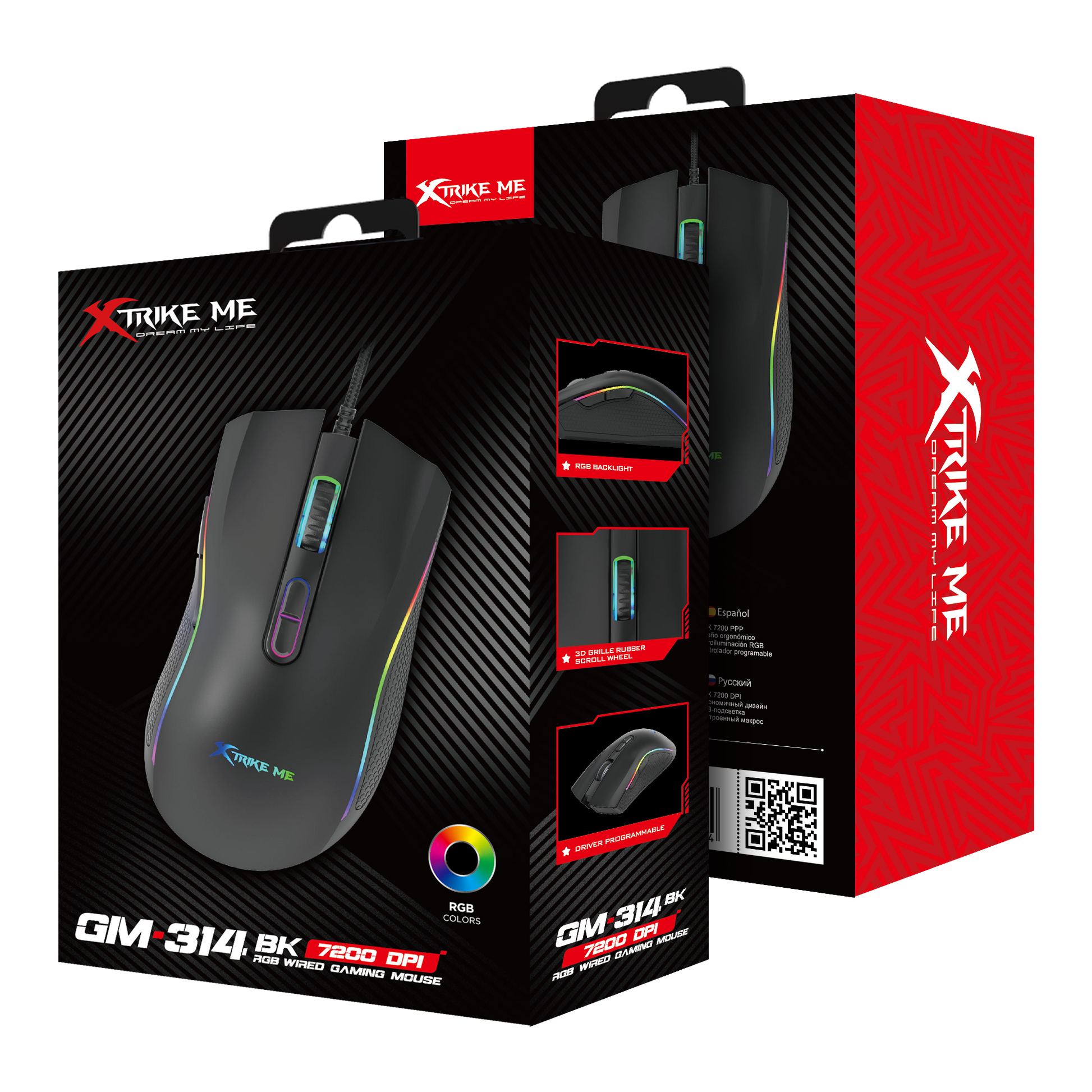 Xtrike Me Gm-314 Bk Wired Gaming Mouse Black