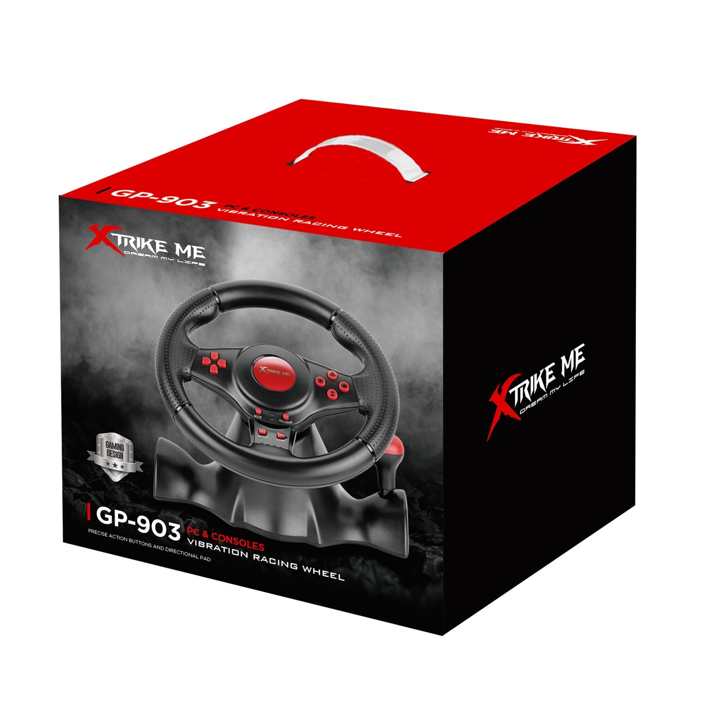 XTRIKE ME GP-903 RACING WHEEL WITH DUAL VIBRATION MOTORS REALISTIC GAMING EXPERIENCE