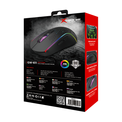 Xtritke Me Gw-611 (7 Buttons) Rgb Wireless Gaming Mouse