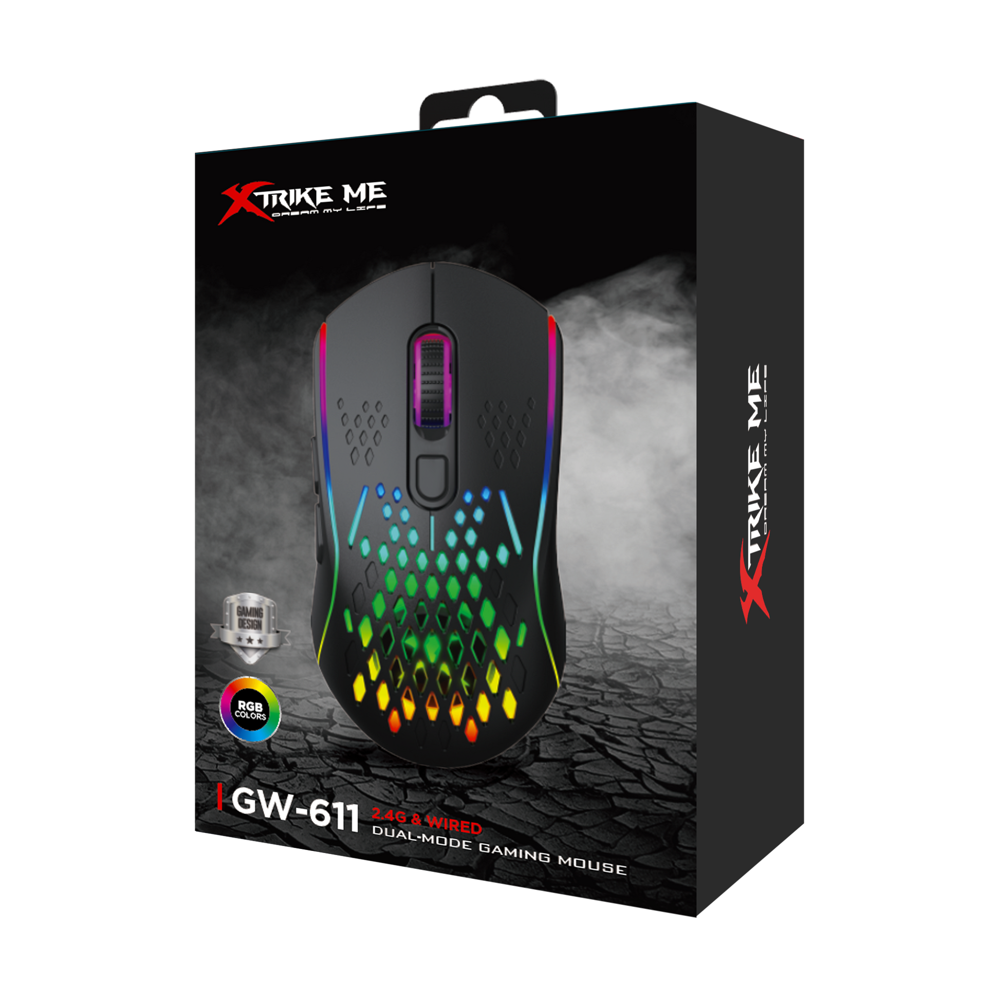 Xtritke Me Gw-611 (7 Buttons) Rgb Wireless Gaming Mouse