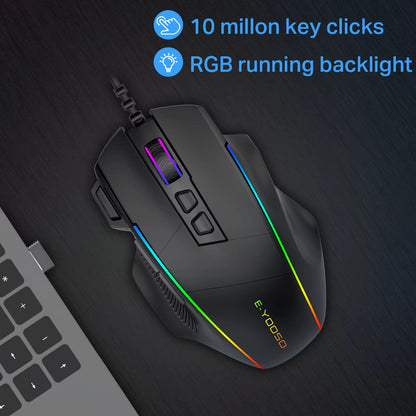 E-YOOSO X-49 RGB Wired Gaming Mouse with 6 DPI & Ergonomic Design