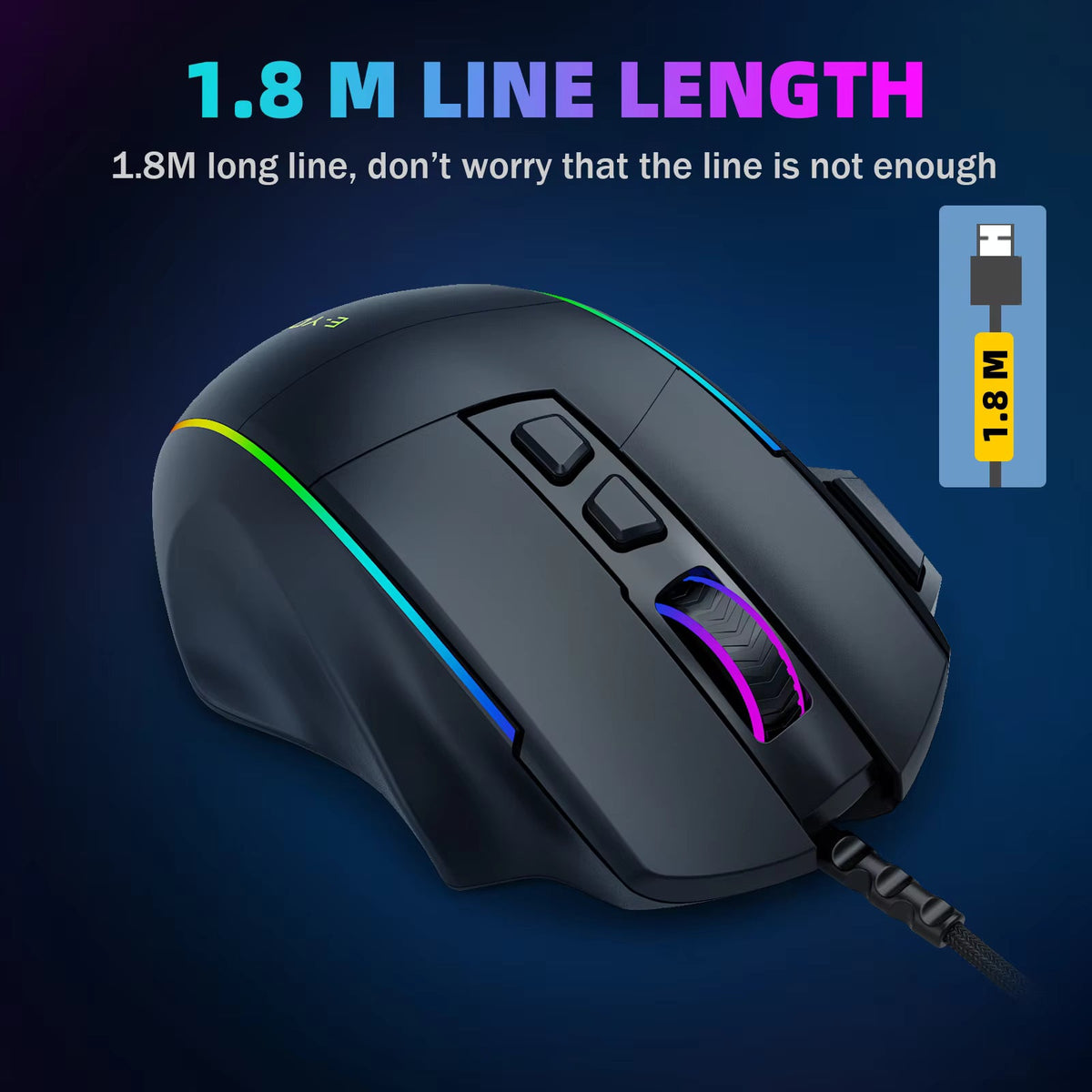 E-YOOSO X-49 RGB Wired Gaming Mouse with 6 DPI & Ergonomic Design
