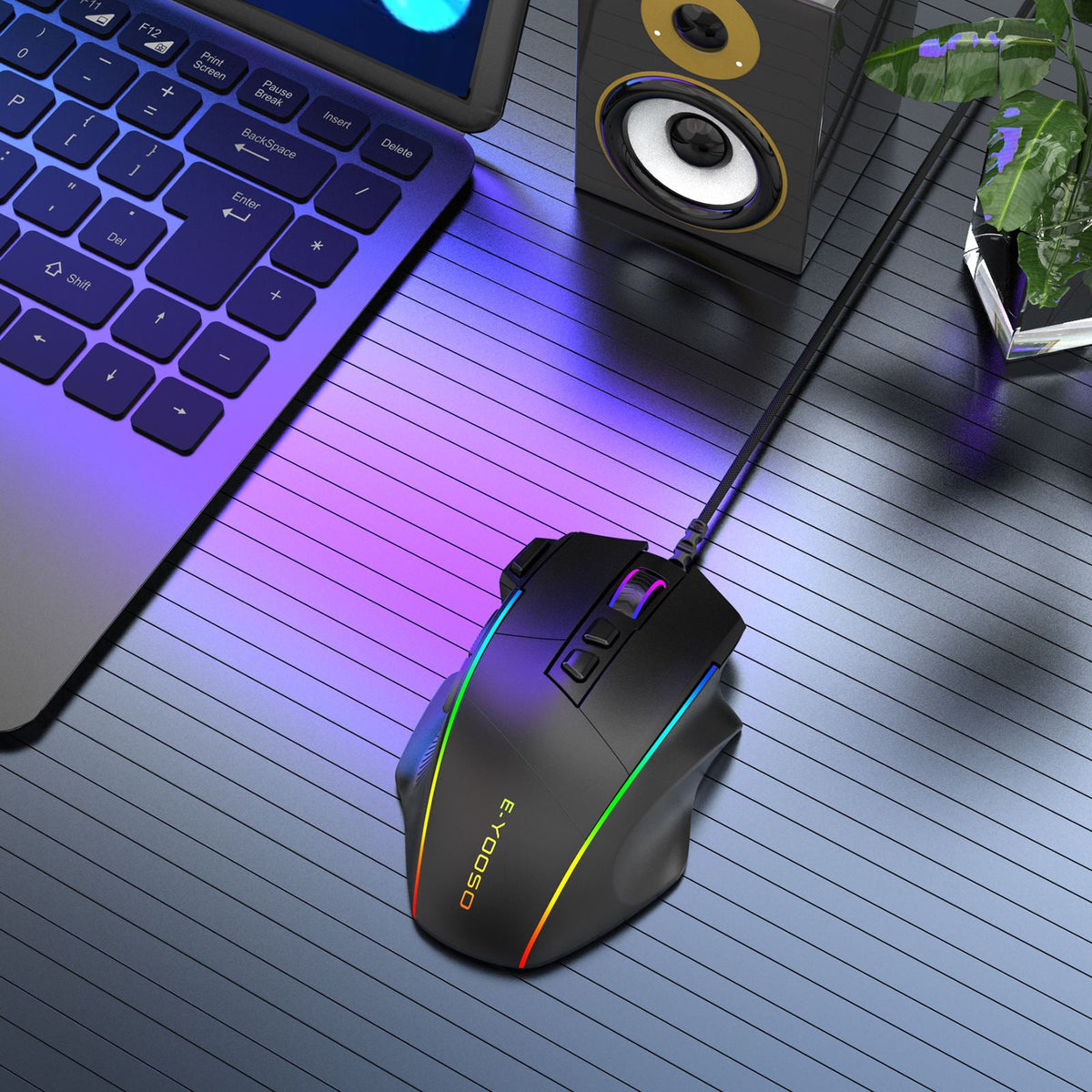 E-YOOSO X-49 RGB Wired Gaming Mouse with 6 DPI & Ergonomic Design