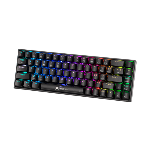 Xtrike Me Gk-994w Rgb 68 Key Bt 2.4ghz Wireless Gaming Keyboard Black