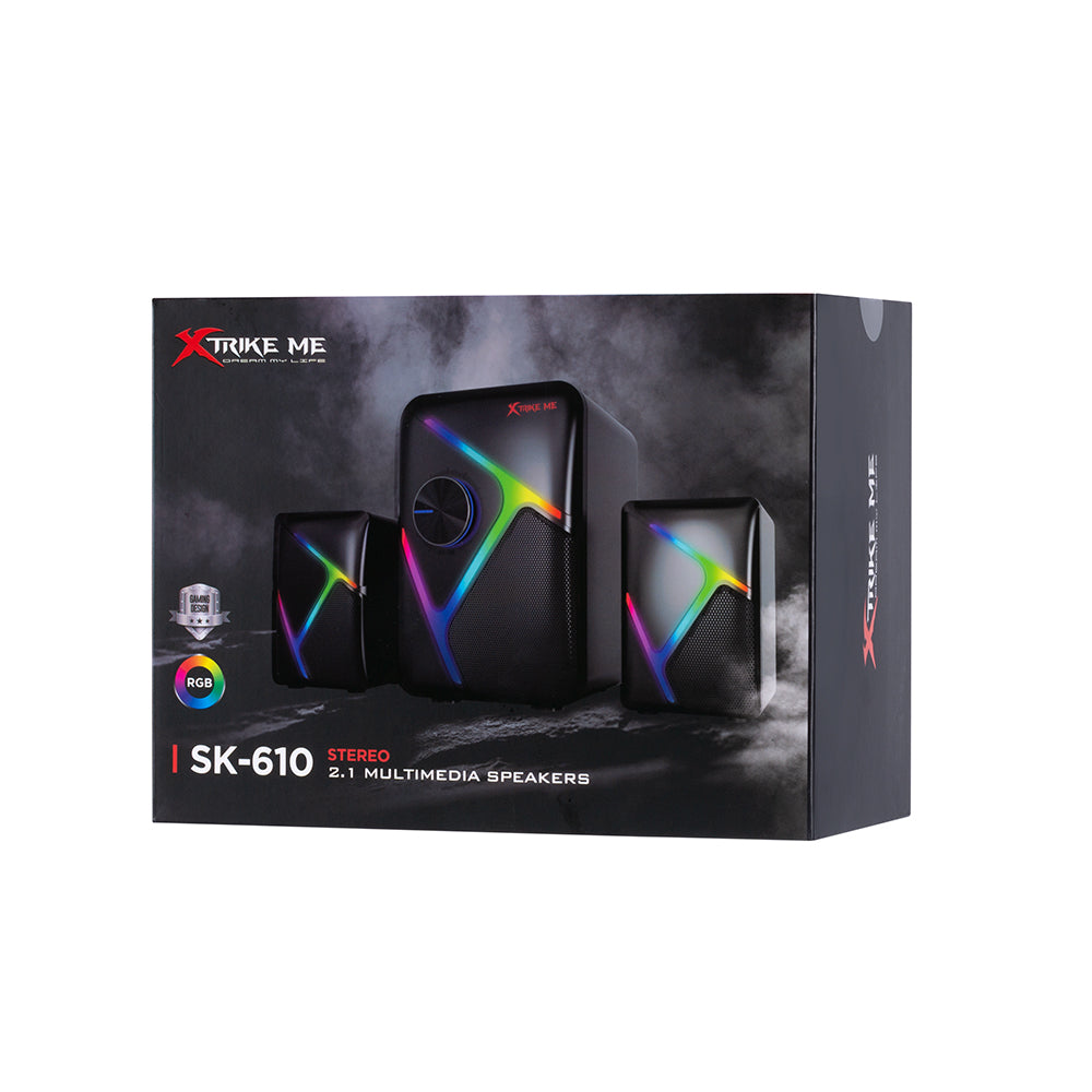 XTRIKE ME SK-610 SUBWOOFER RGB STEREO WIRED GAMING SPEAKERS