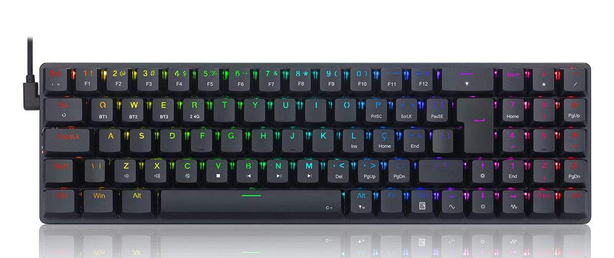 REDRAGON K626P ASHE RGB 78% Mechanical Keyboard With Blue Switches