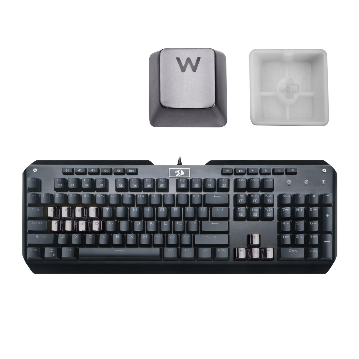 Redragon A103GR 12 Chrome Keycaps MX Style with Key Puller