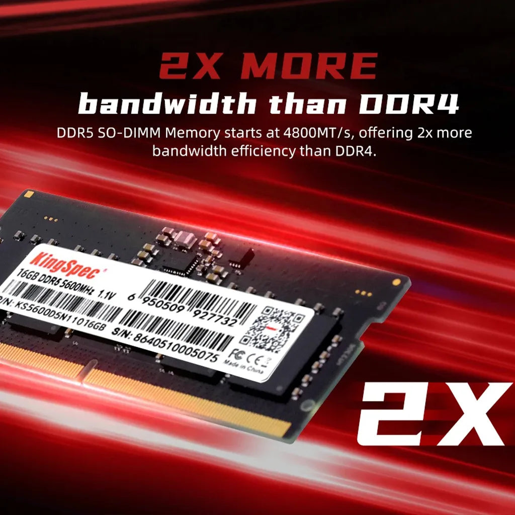 KingSpec 16GB DDR5 Desktop 5600 MHz SODIMM Memory