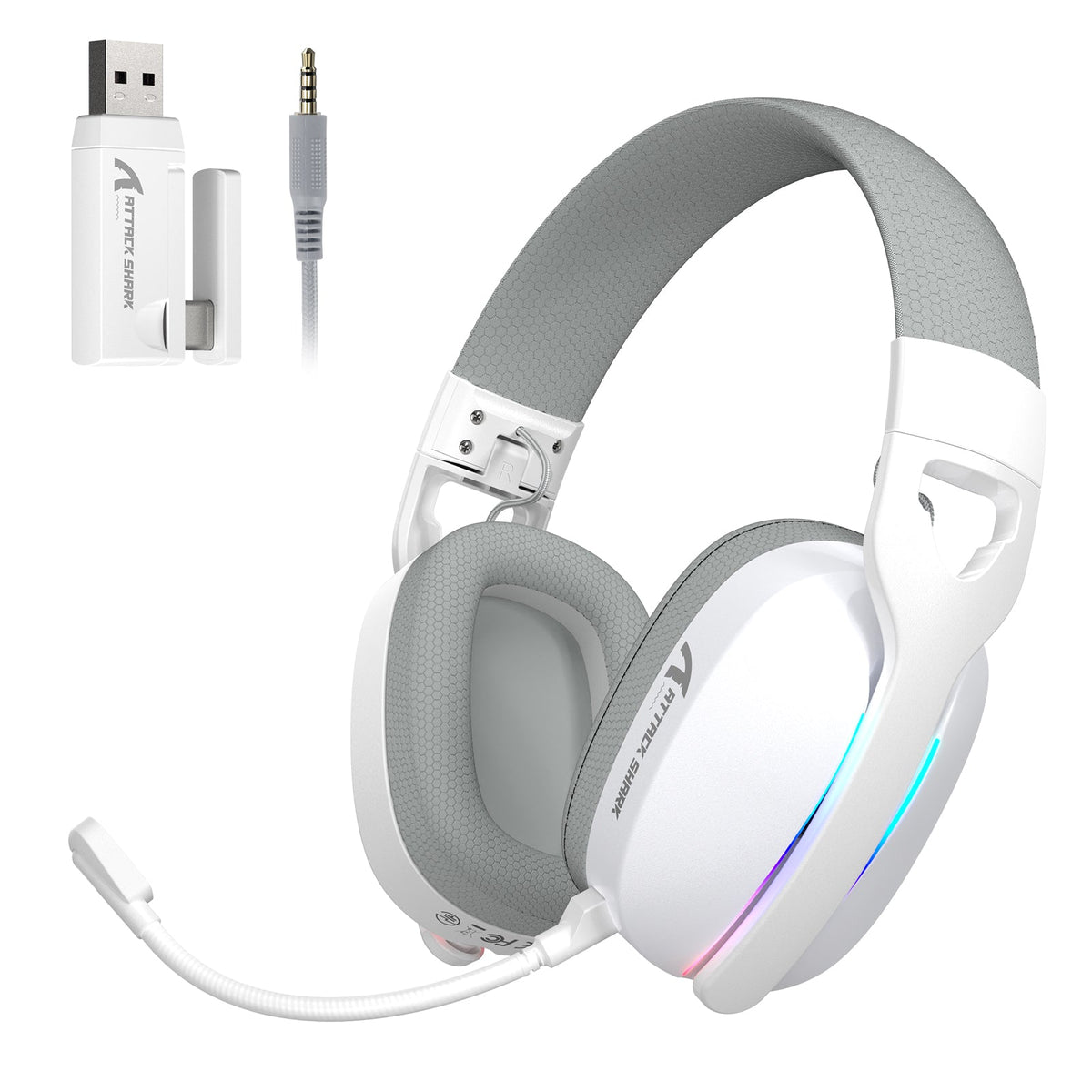 ATTACK SHARK L90 Foldable RGB Ultra-Light Tri-Mode Gaming Headset