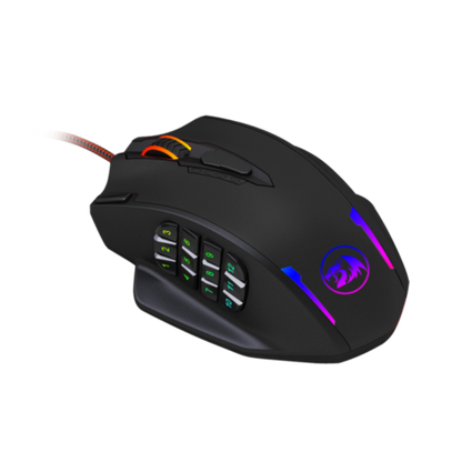 Redragon M908 IMPACT MMO Gaming Mouse, 12400 DPI (Black)