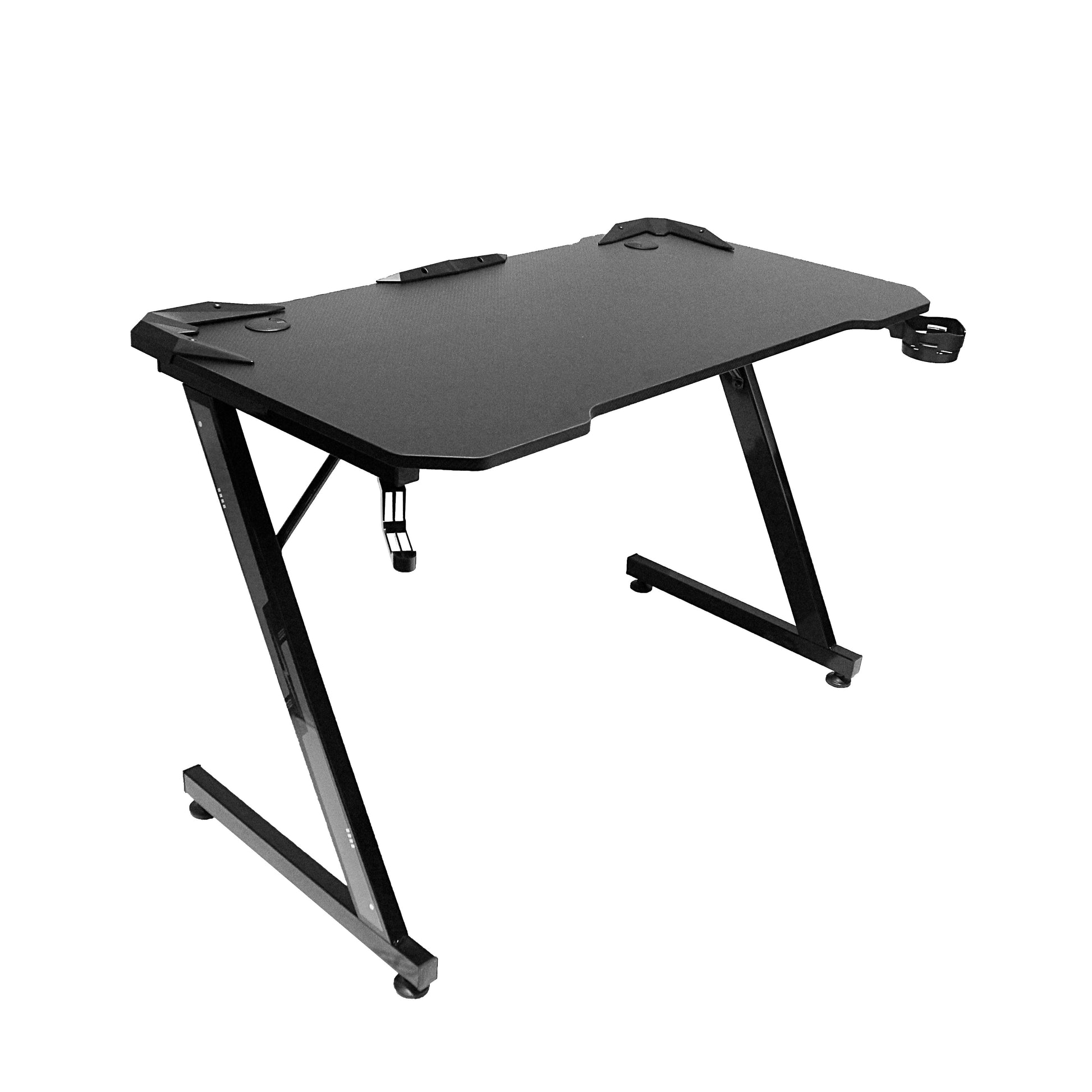 Xtrike Me Dk-02 Ergonomic Computer Desk With Headphone Hook And Cup Holder Z-shaped Legs Black