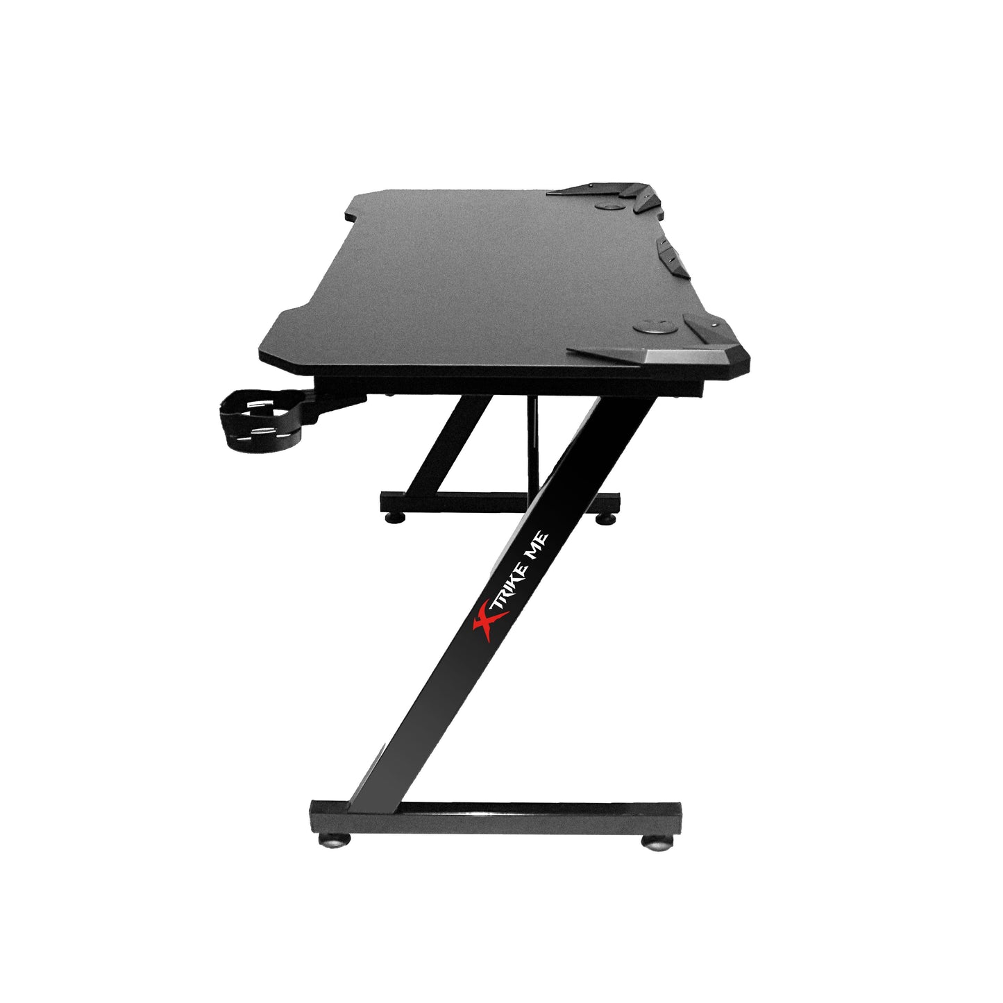 Xtrike Me Dk-02 Ergonomic Computer Desk With Headphone Hook And Cup Holder Z-shaped Legs Black