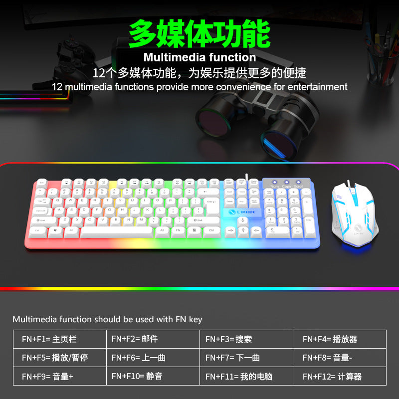 E-Yooso Z-99 Tri-Mode Mechanical Keyboard - White Blue Purple