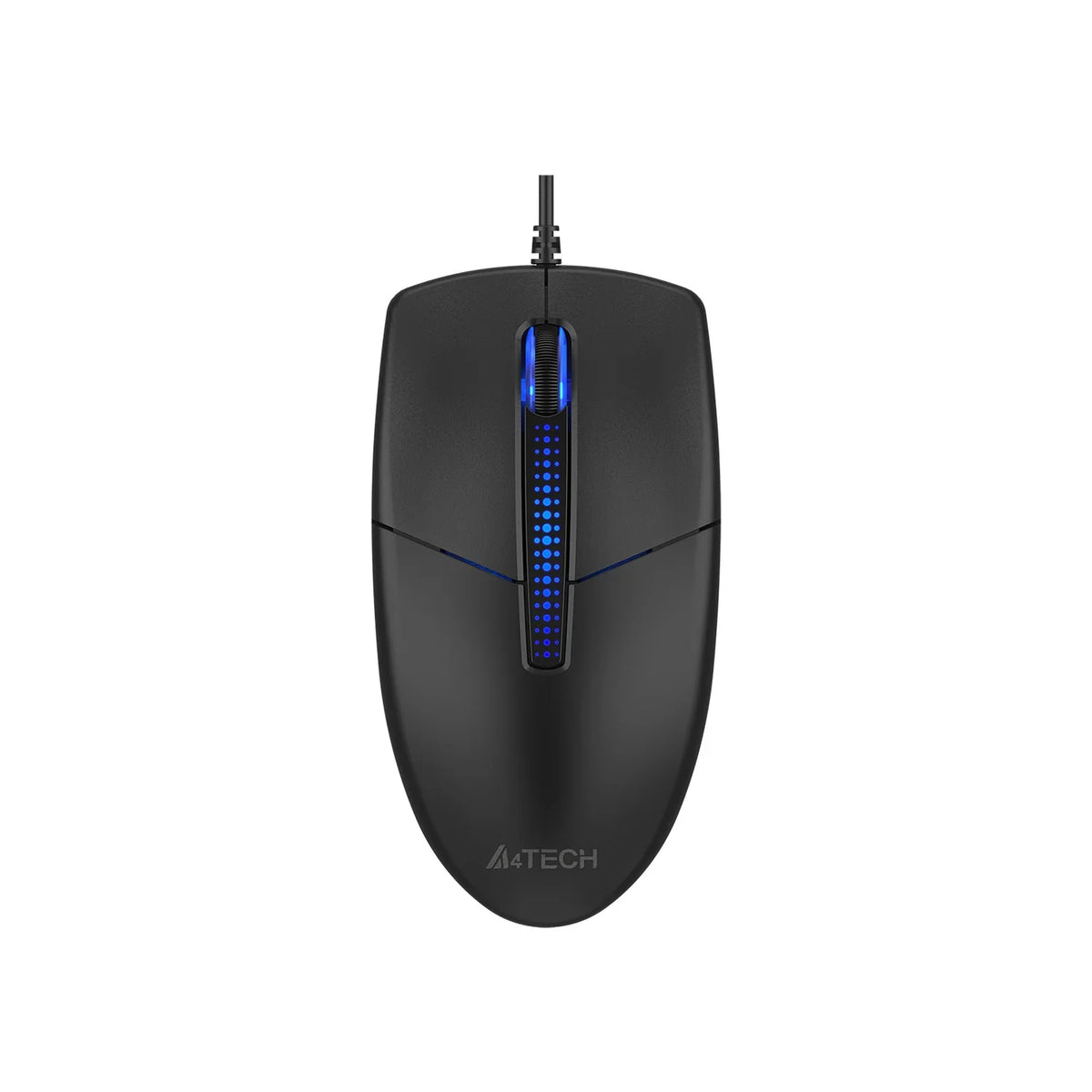 A4Tech N-530S Black Illuminated Blue Backlit Wired Mouse