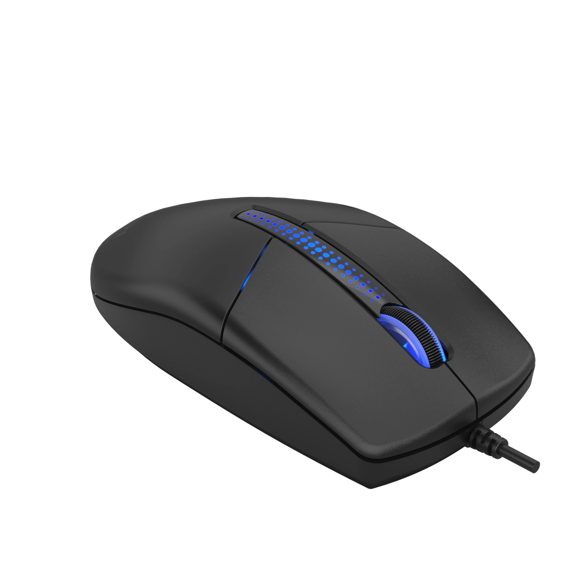 A4Tech N-530S Black Illuminated Blue Backlit Wired Mouse