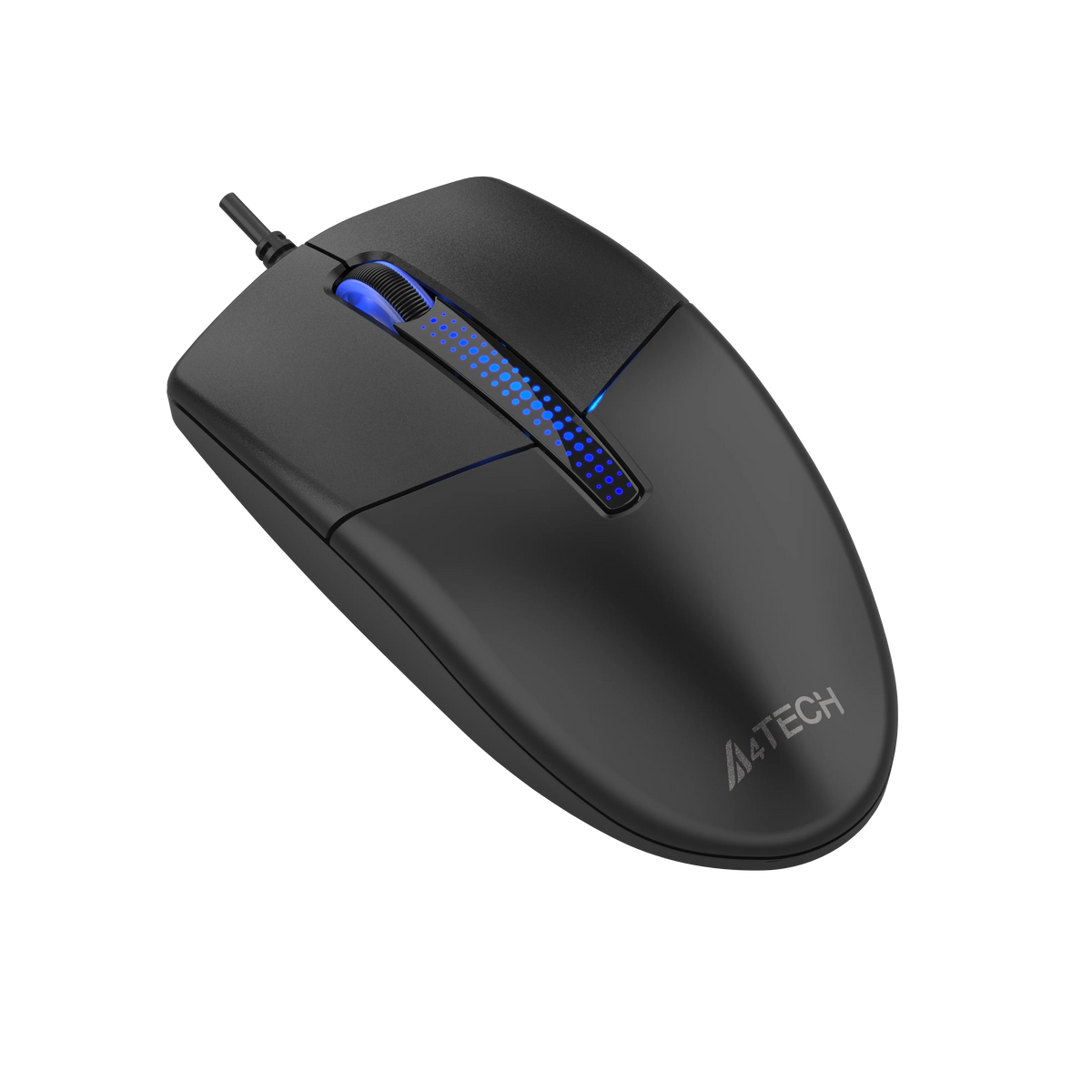 A4Tech N-530S Black Illuminated Blue Backlit Wired Mouse