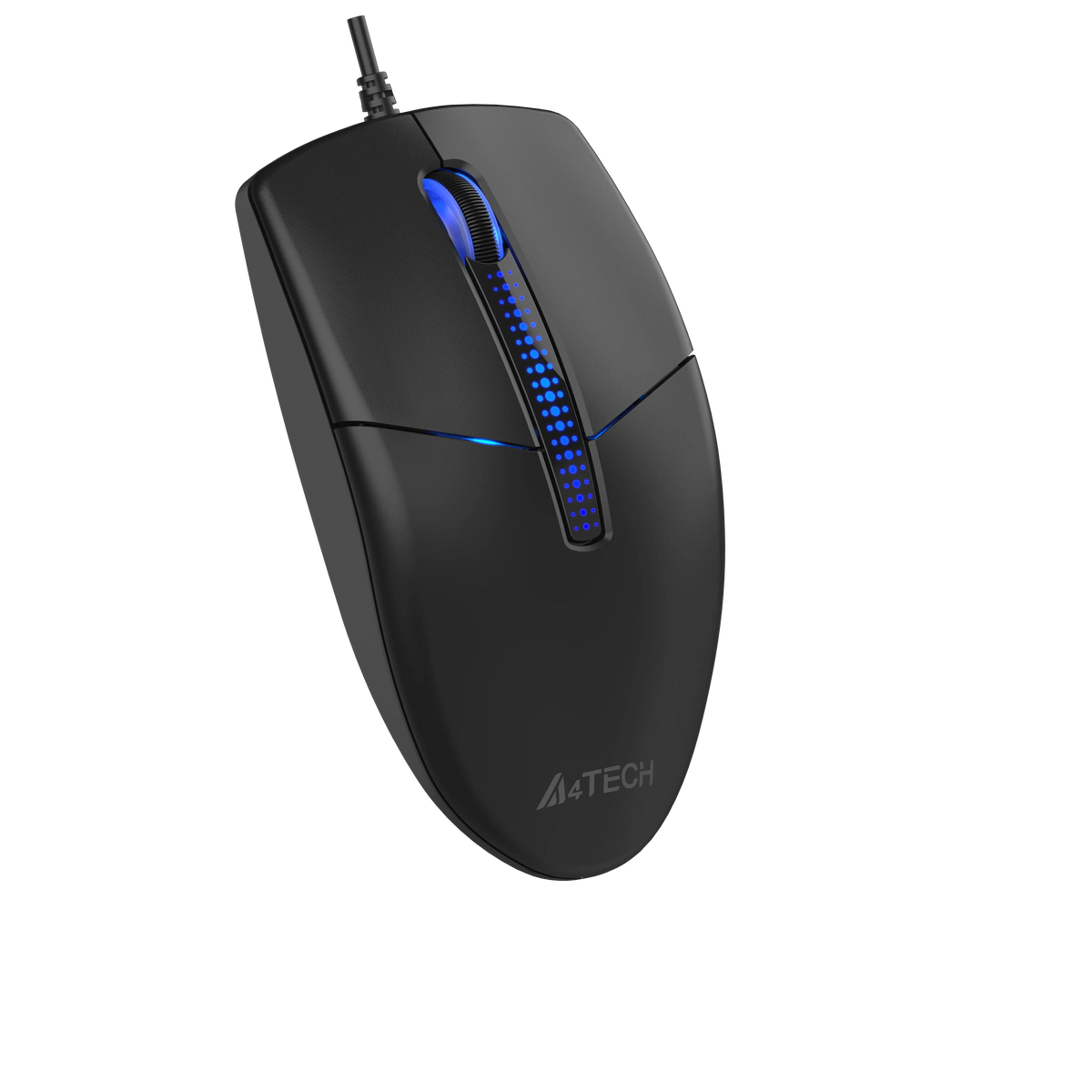 A4Tech N-530S Black Illuminated Blue Backlit Wired Mouse