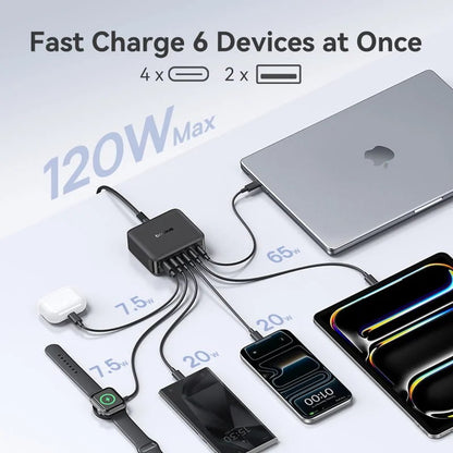 Baseus EnerFill FH21 Desktop Charging Station 4C+2U 120W US