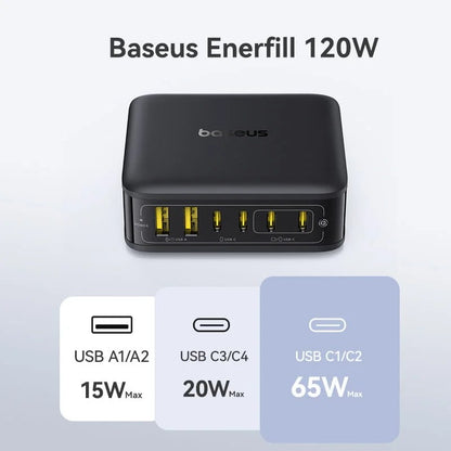 Baseus EnerFill FH21 Desktop Charging Station 4C+2U 120W US