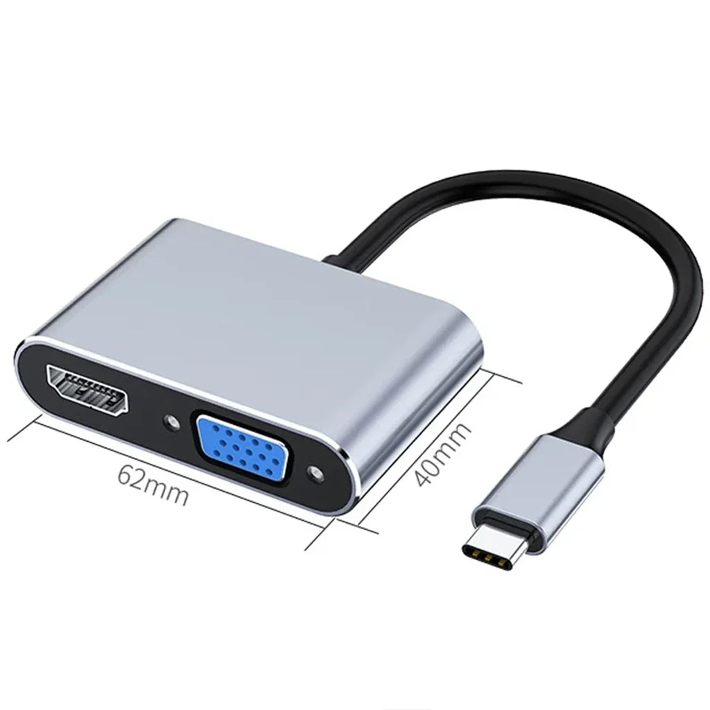 Optiview 2-In-1 Type-C To HDMI & VGA