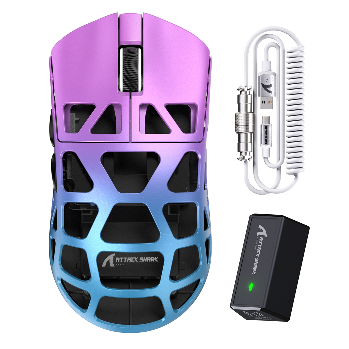 ATTACK SHARK R3 Magnesium Alloy Gaming Mouse 8K with C06 Coiled Cable