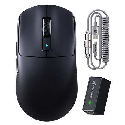 ATTACK SHARK R6 LIGHTSPEED Wireless Gaming Mouse with C06 Mouse Coiled Cable