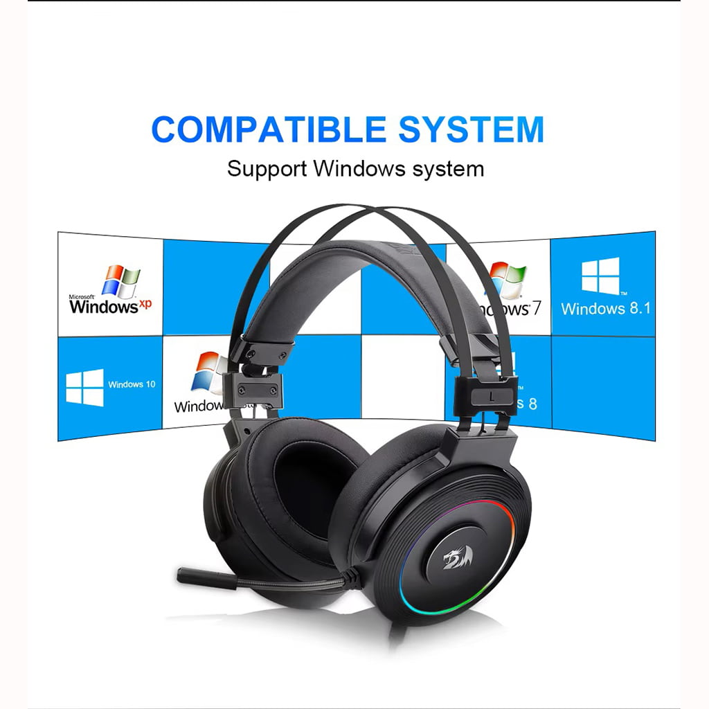 Redragon H320 Black Lamia 2 RGB 360 Rotating Microphone Headset