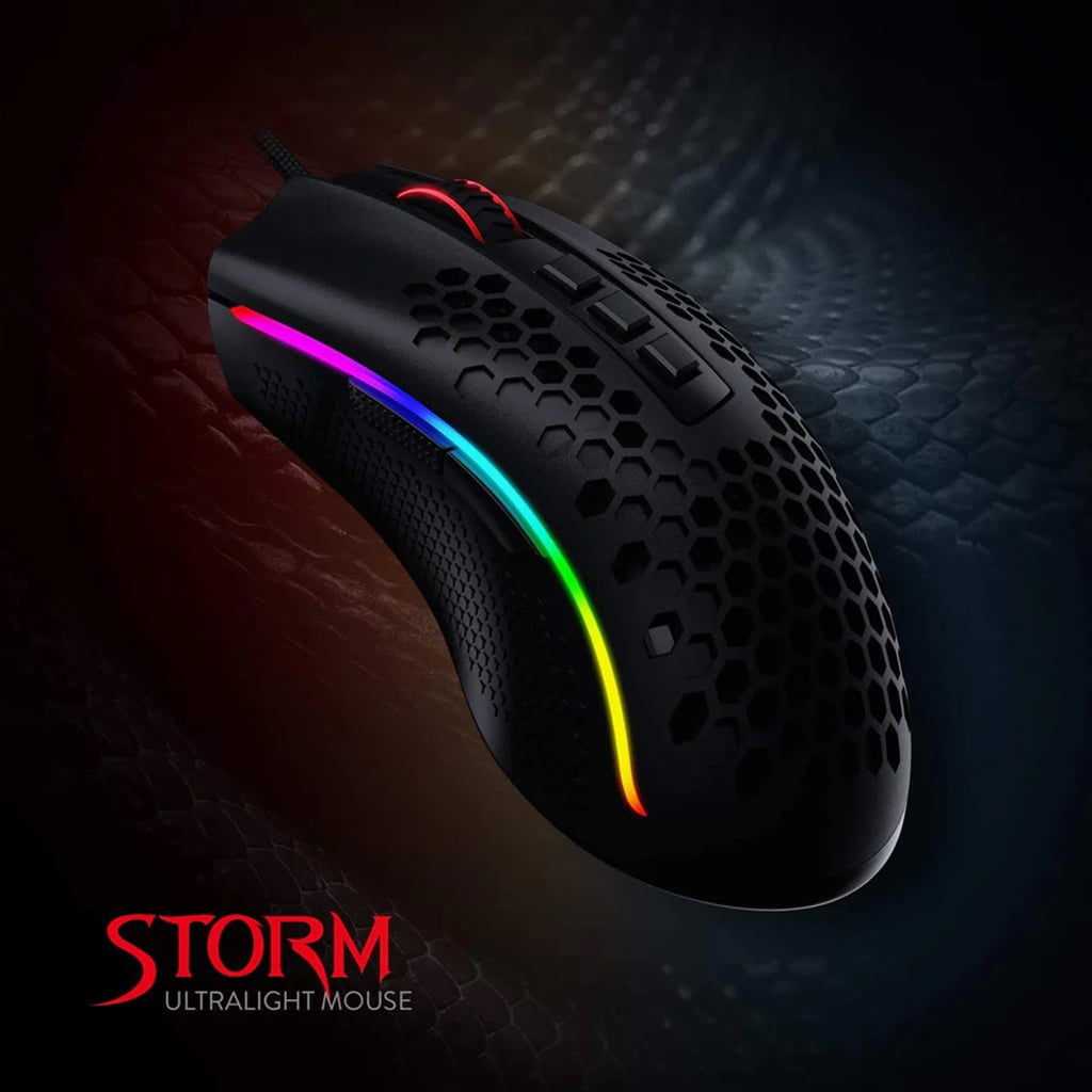 Redragon M808 Storm RGB Black Lightweight Honeycomb Gaming Mouse