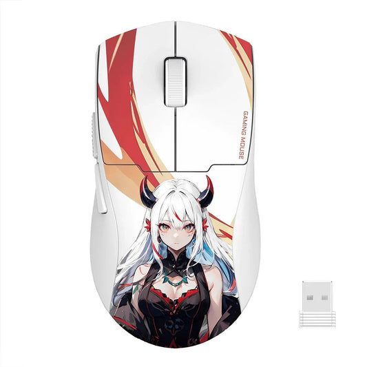 Redragon M918 KING Max AKG PRO 26K DPI Anime Wireless Gaming Mouse (White)